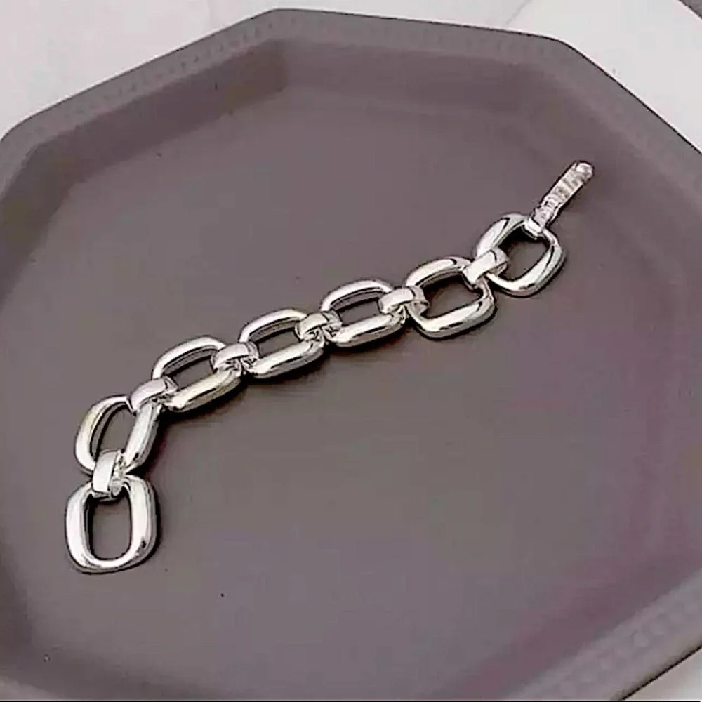 Chain Link Sterling Silver Bracelet
